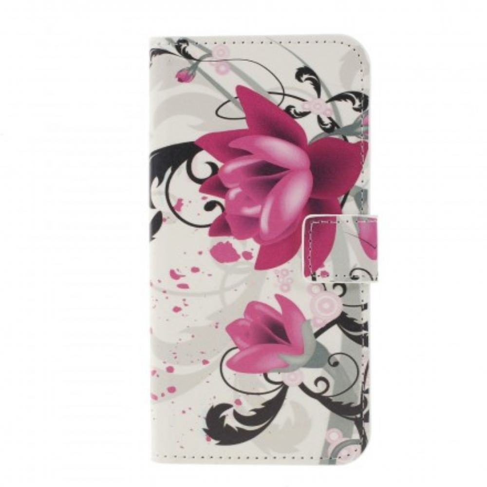 Folio-hoesje voor Samsung Galaxy S10 Plus Vlinders En Bloemen