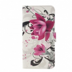 Folio-hoesje voor Samsung Galaxy S10 Plus Vlinders En Bloemen