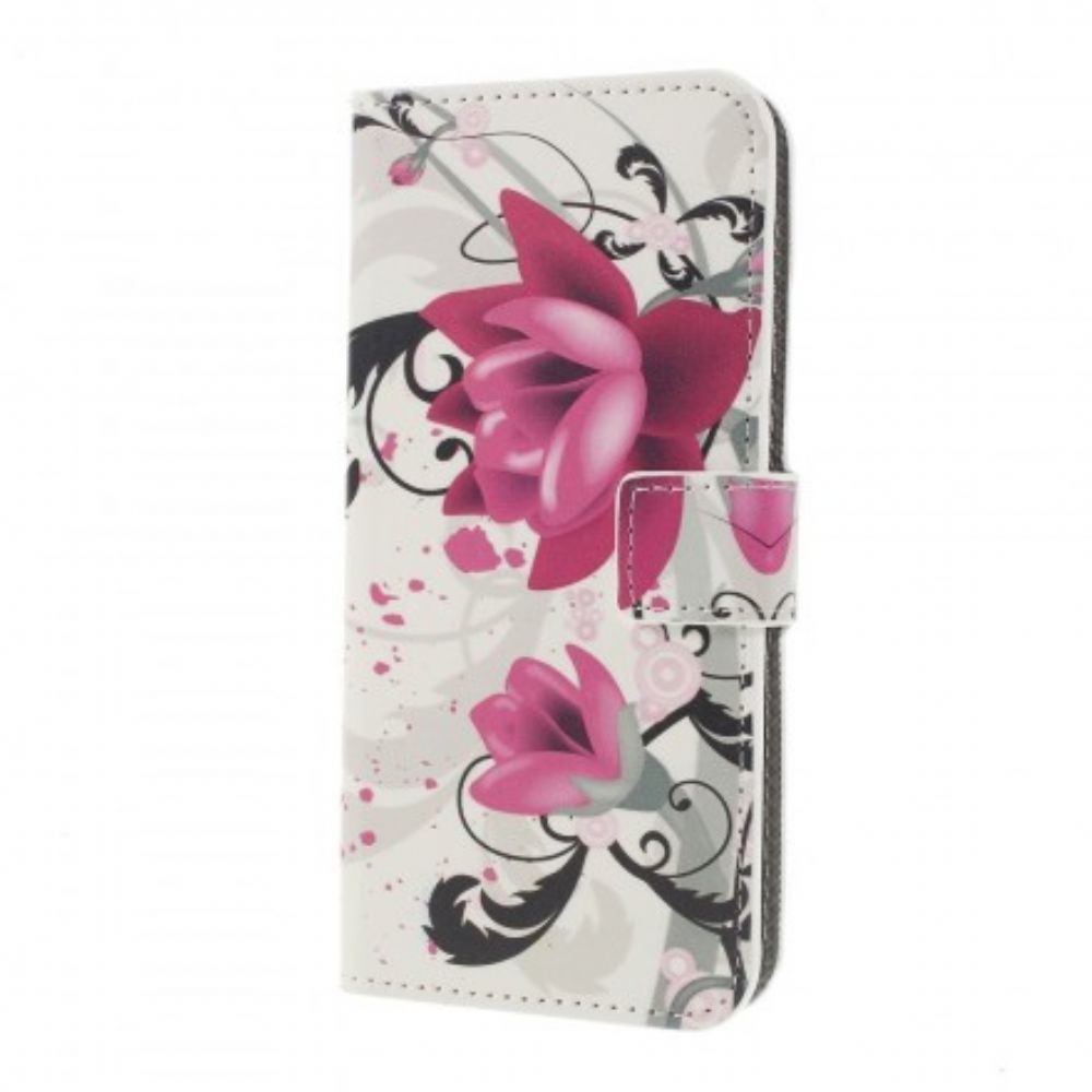 Folio-hoesje voor Samsung Galaxy S10 Plus Vlinders En Bloemen