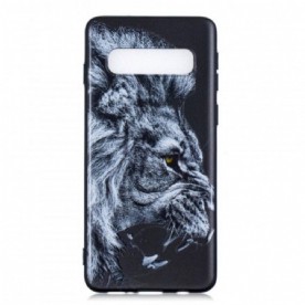 Hoesje voor Samsung Galaxy S10 Plus Felle Leeuw