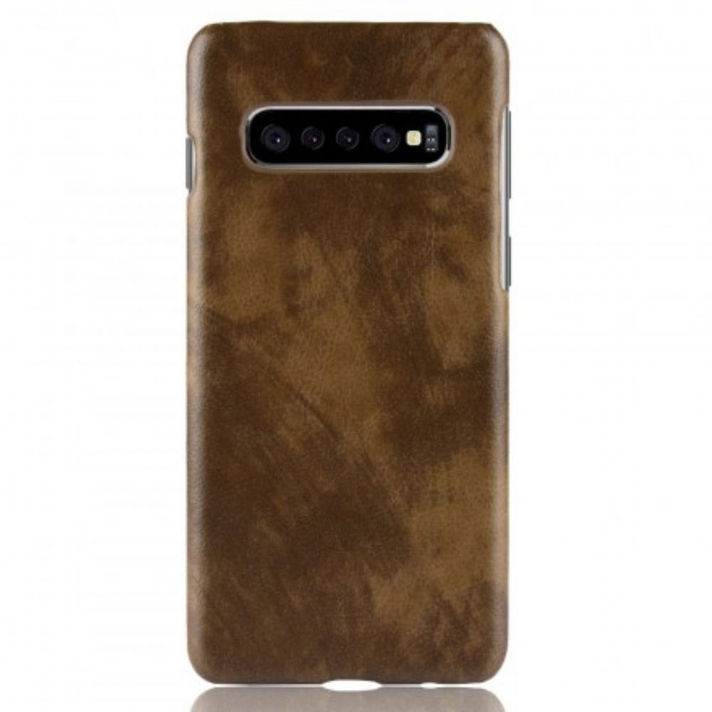 Hoesje voor Samsung Galaxy S10 Plus Lichi Leereffect