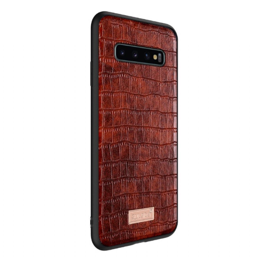 Hoesje voor Samsung Galaxy S10 Plus Sulada Krokodillenleer Effect