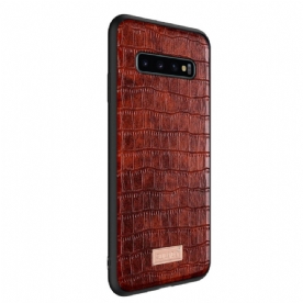 Hoesje voor Samsung Galaxy S10 Plus Sulada Krokodillenleer Effect