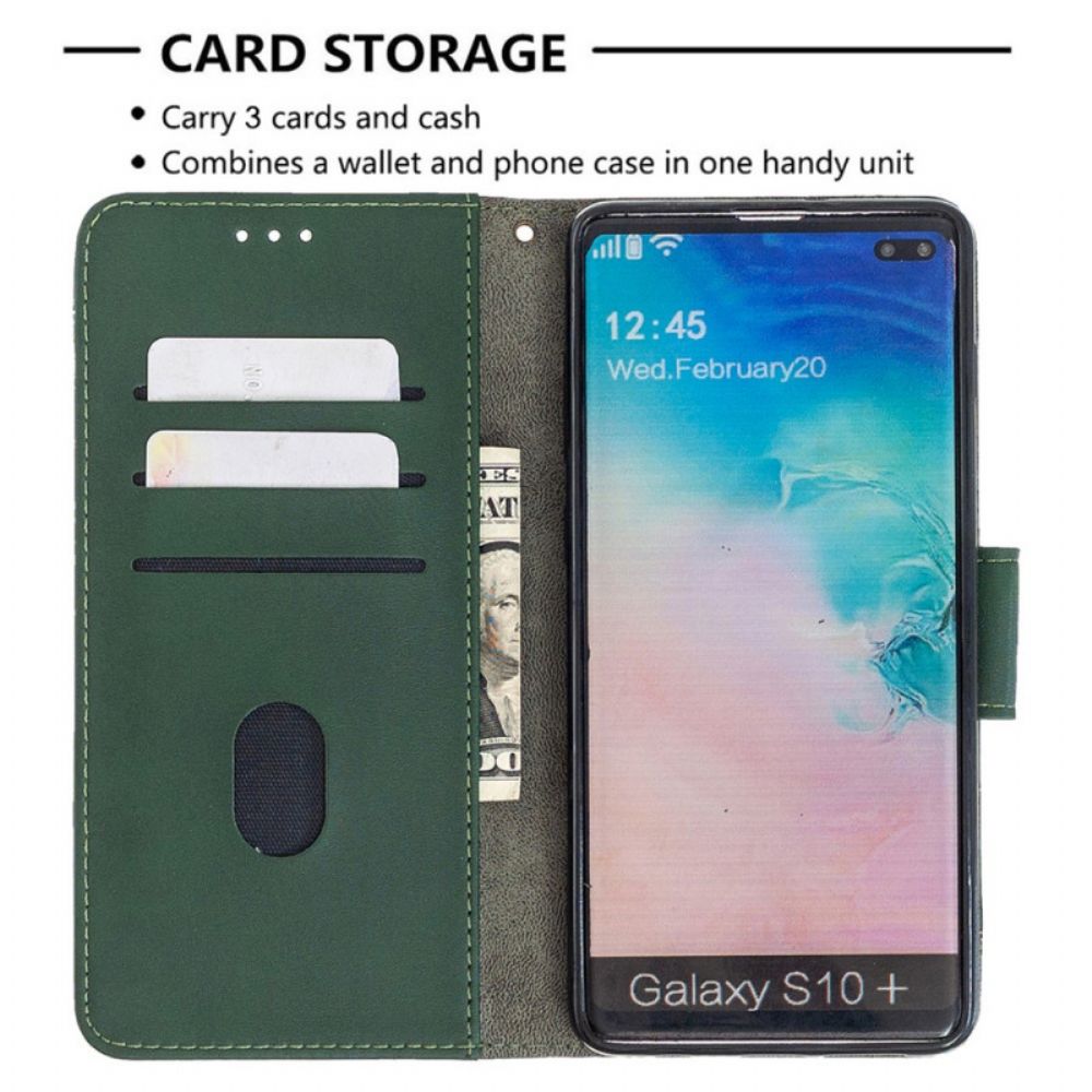 Leren Hoesje voor Samsung Galaxy S10 Plus Klassiek Krokodillenleereffect