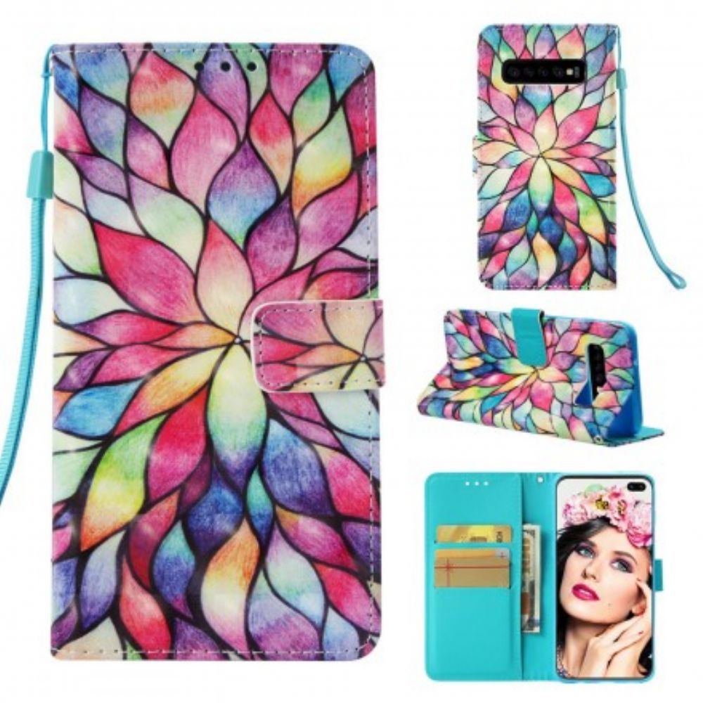 Leren Hoesje voor Samsung Galaxy S10 Plus Optische Kleur