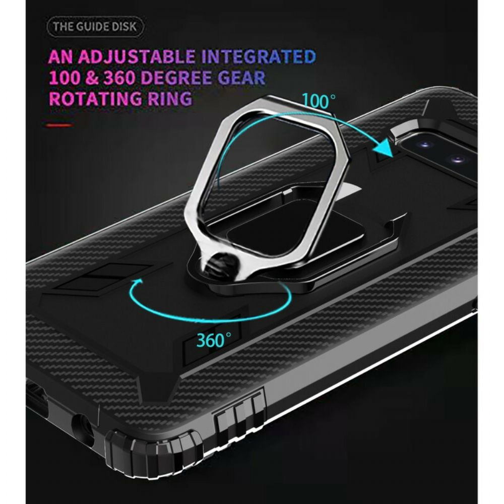 Telefoonhoesje voor Samsung Galaxy S10 Plus Ring En Koolstofvezel