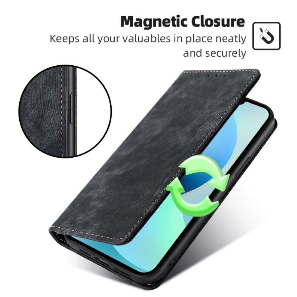 Folio-hoesje Huawei Nova 12s Suède-effect Bescherming Hoesje