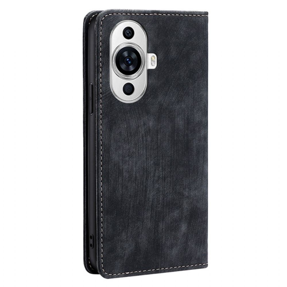 Folio-hoesje Huawei Nova 12s Suède-effect Bescherming Hoesje