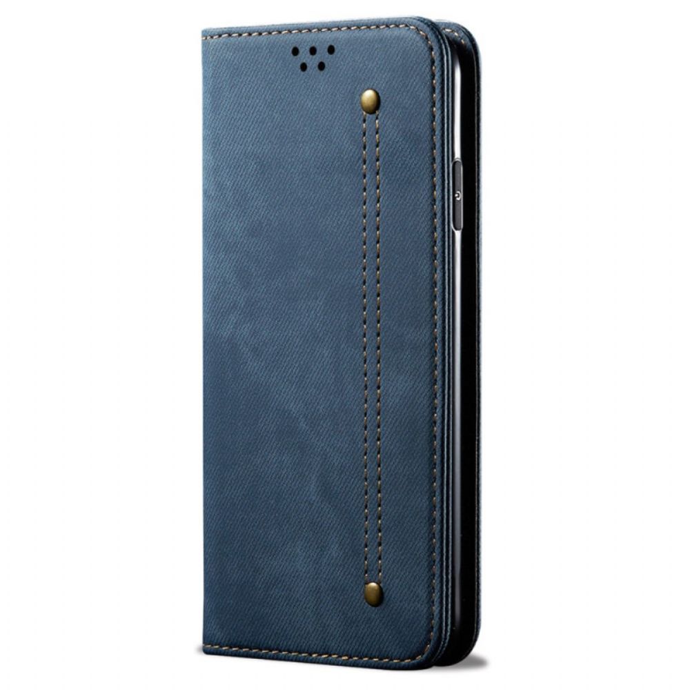 Folio-hoesje Huawei Nova 12s Telefoonhoesje Jeansstof