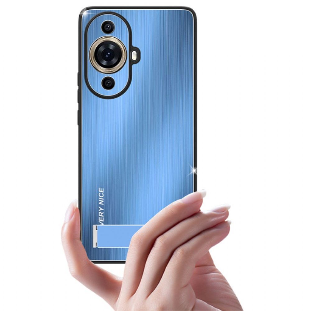 Hoesje Huawei Nova 12s Ondersteuning Met Metaaleffect Bescherming Hoesje