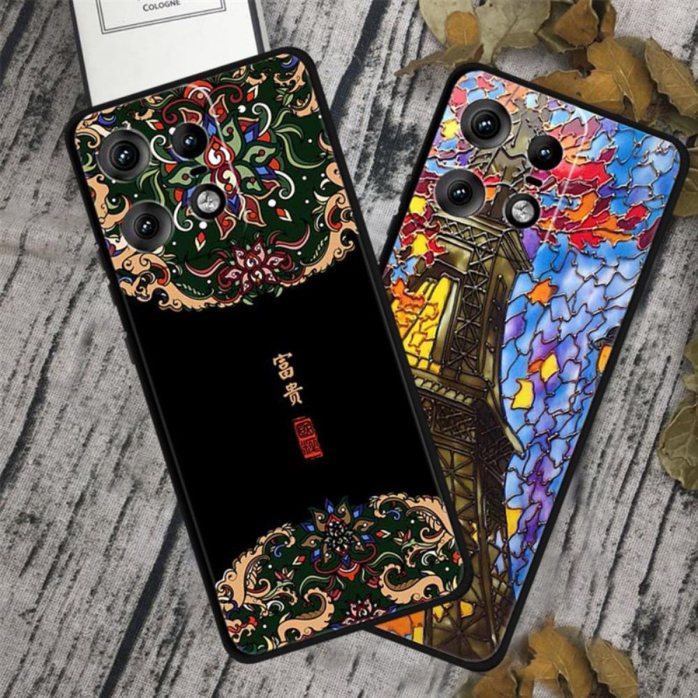 Case Hoesje Motorola Edge 50 Pro Telefoonhoesje Feniksbloem