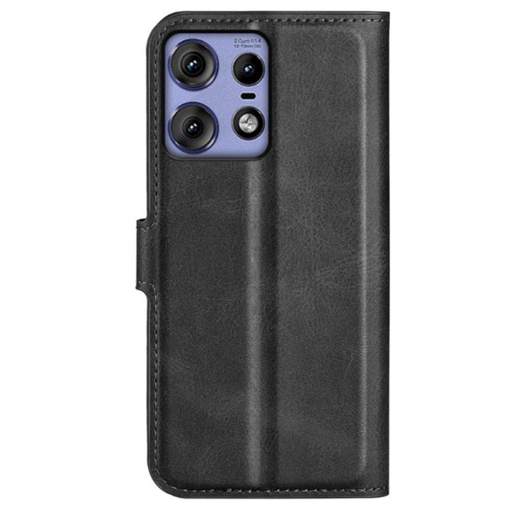 Flip Case Leren Motorola Edge 50 Pro Lederen Stijl