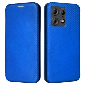 Folio-hoesje Voor Motorola Edge 50 Pro Koolstofvezel