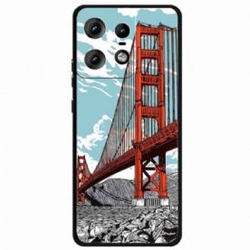 Hoesje Voor Motorola Edge 50 Pro Golden Gate-brug