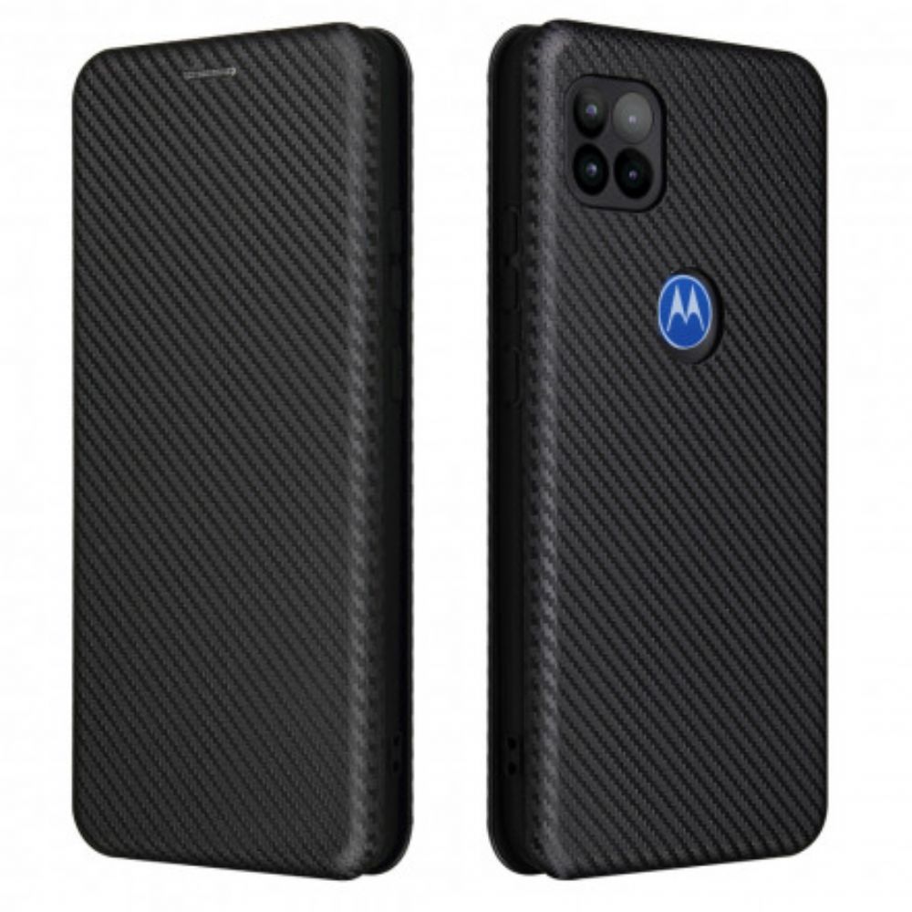 Bescherming Hoesje voor Moto G 5G Folio-hoesje Siliconen Koolstof