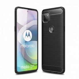 Hoesje voor Moto G 5G Geborstelde Koolstofvezel