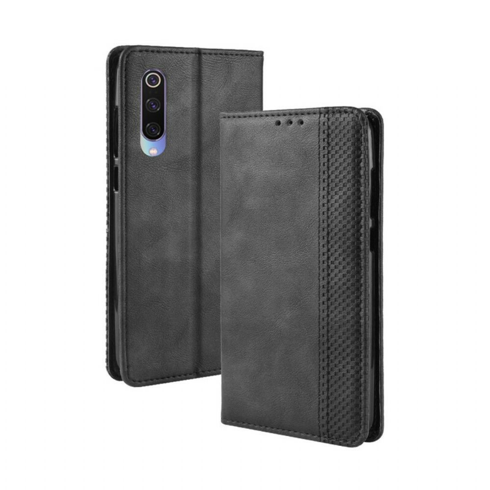 Bescherming Hoesje voor Xiaomi Mi 9 Lite Folio-hoesje Gestyled Vintage Leereffect