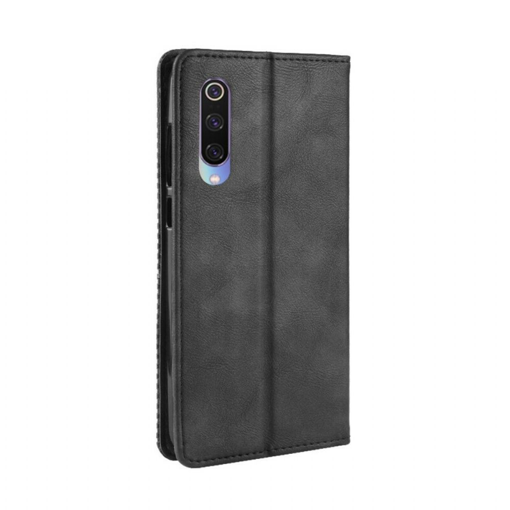 Bescherming Hoesje voor Xiaomi Mi 9 Lite Folio-hoesje Gestyled Vintage Leereffect