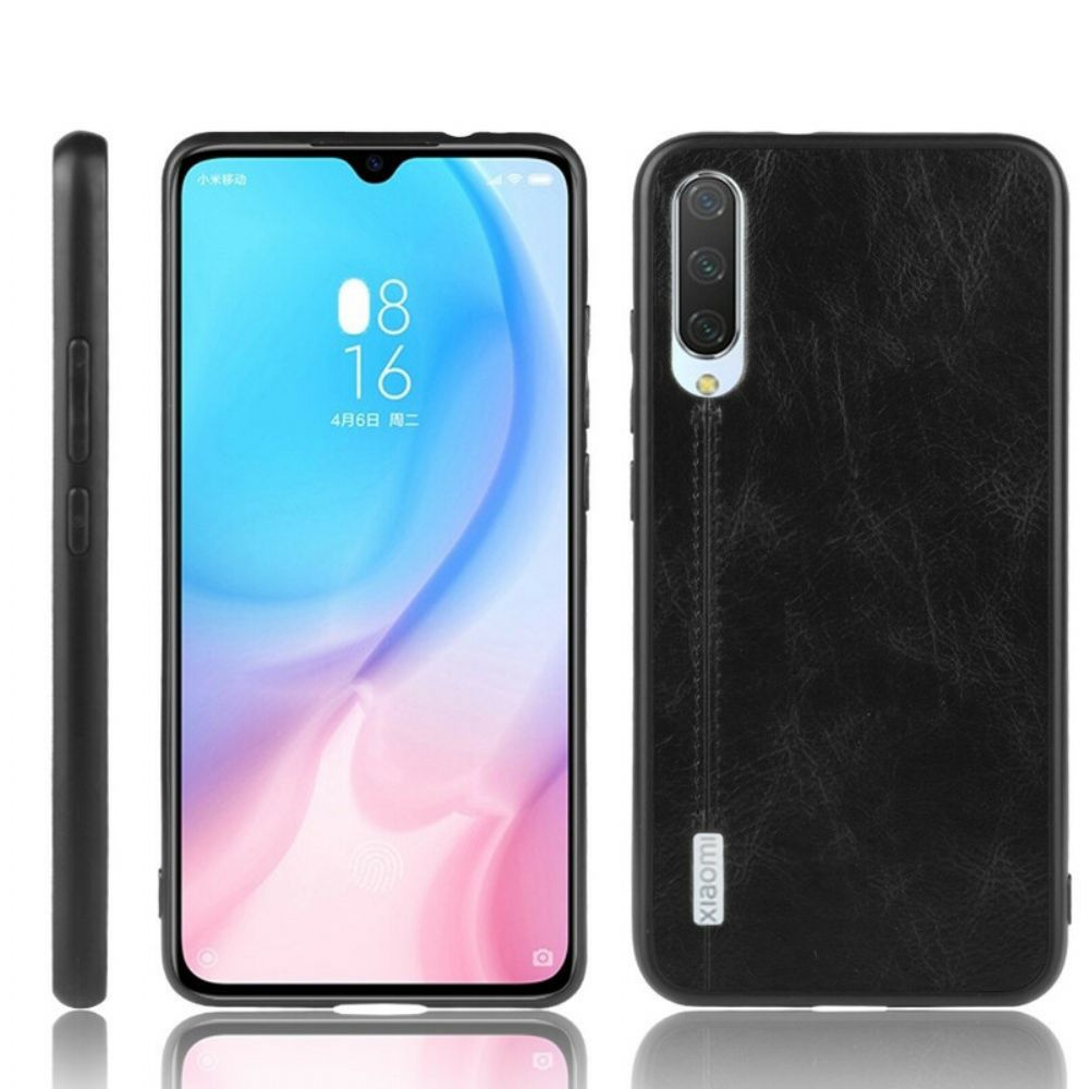 Hoesje voor Xiaomi Mi 9 Lite Naad Leereffect