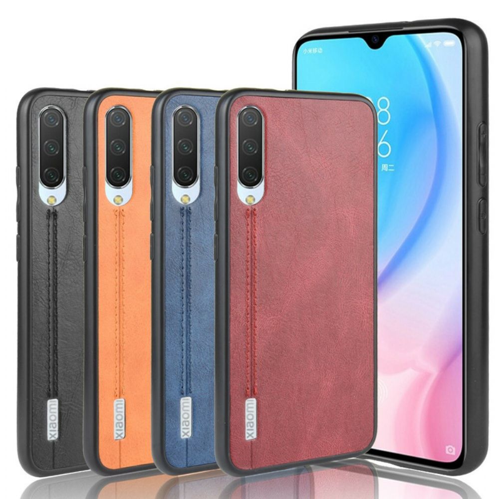 Hoesje voor Xiaomi Mi 9 Lite Naad Leereffect