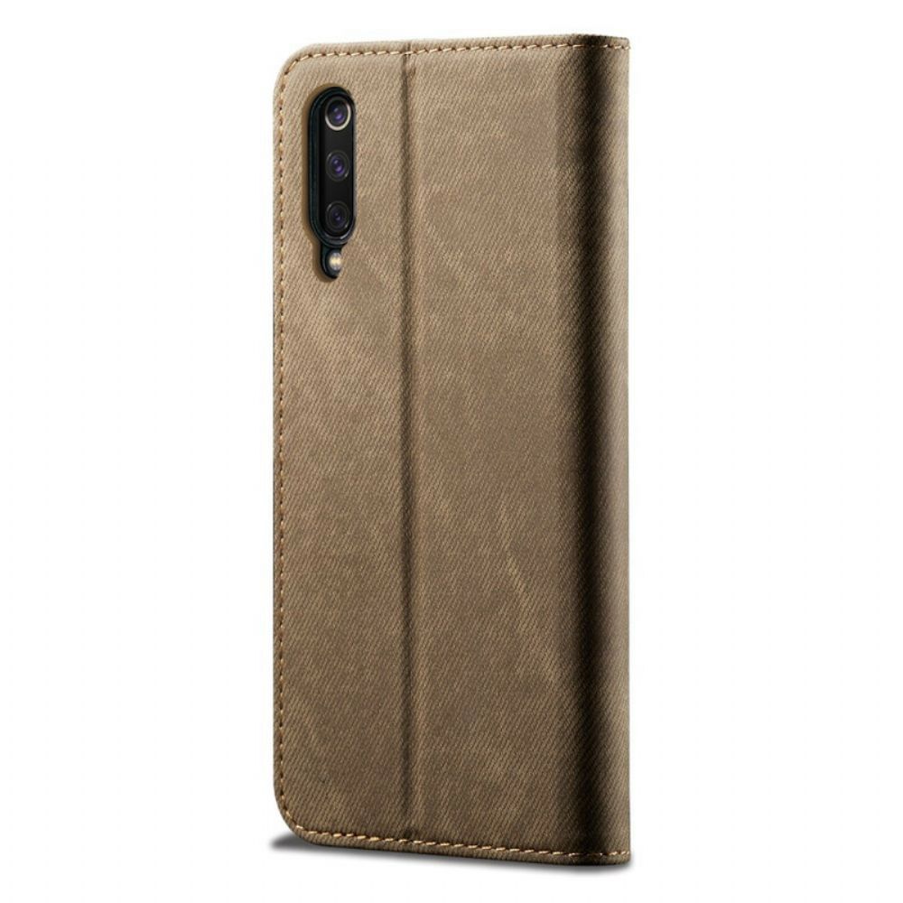 Bescherming Hoesje voor Xiaomi Mi 9 Folio-hoesje Denim Stof