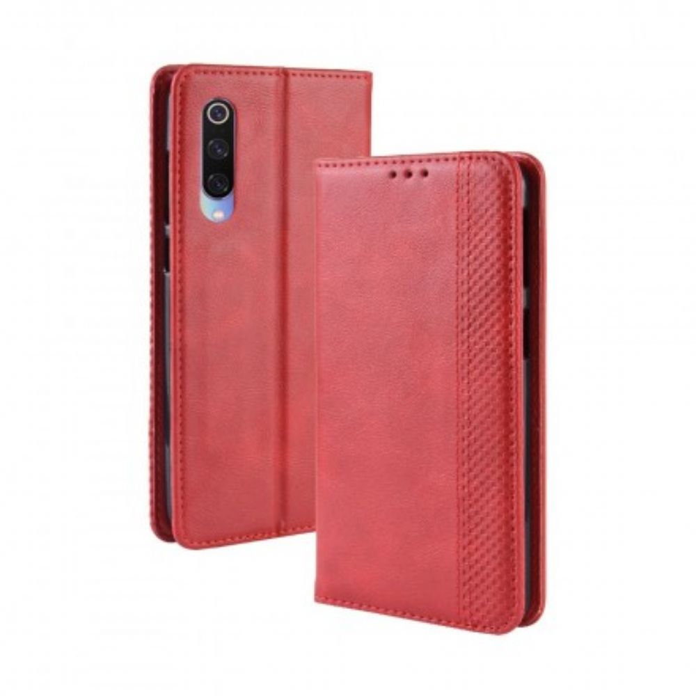 Bescherming Hoesje voor Xiaomi Mi 9 Folio-hoesje Vintage Gestileerd Leereffect