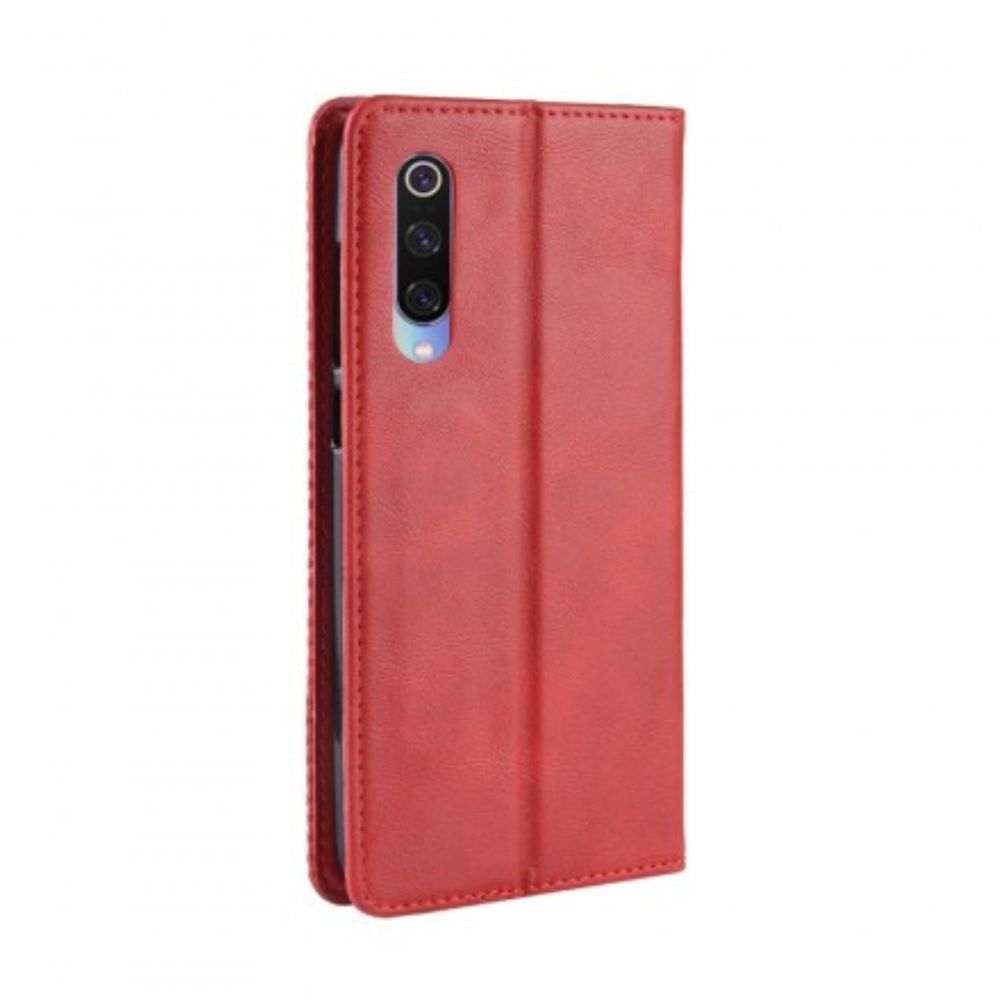 Bescherming Hoesje voor Xiaomi Mi 9 Folio-hoesje Vintage Gestileerd Leereffect