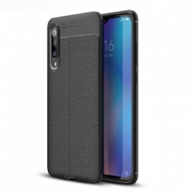 Hoesje voor Xiaomi Mi 9 Dubbele Lijn Litchi Leder Effect