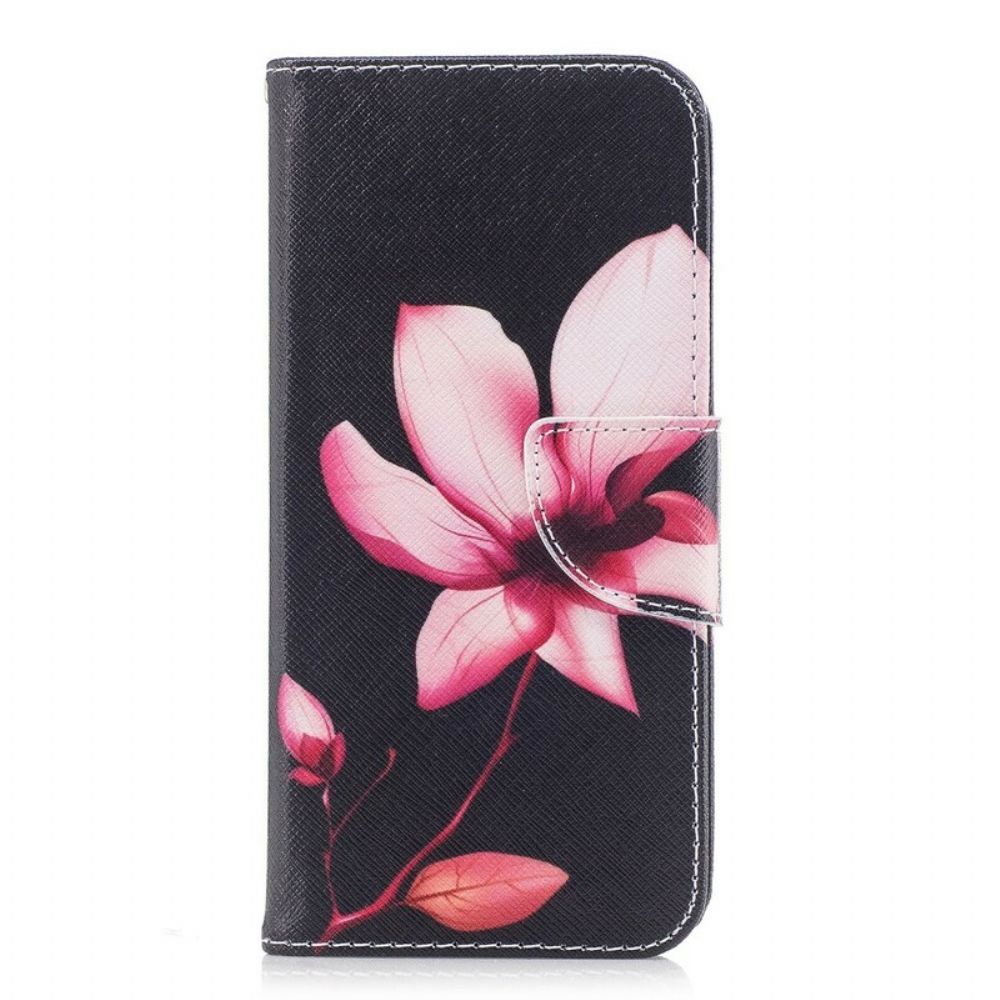 Folio-hoesje voor Samsung Galaxy A8 2018 Roze Bloem