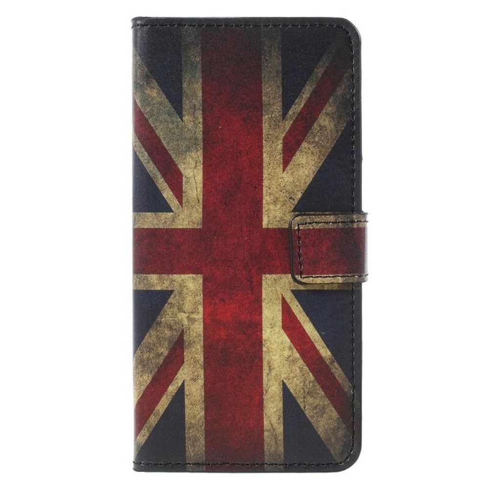 Leren Hoesje voor Samsung Galaxy A8 2018 Engeland Vlag