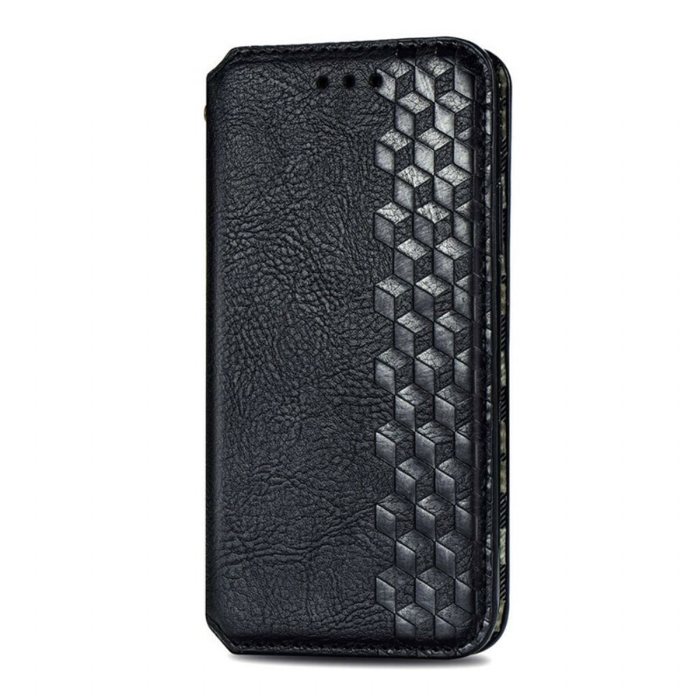 Bescherming Hoesje voor iPhone 13 Mini Folio-hoesje Diamant Textuur Leereffect