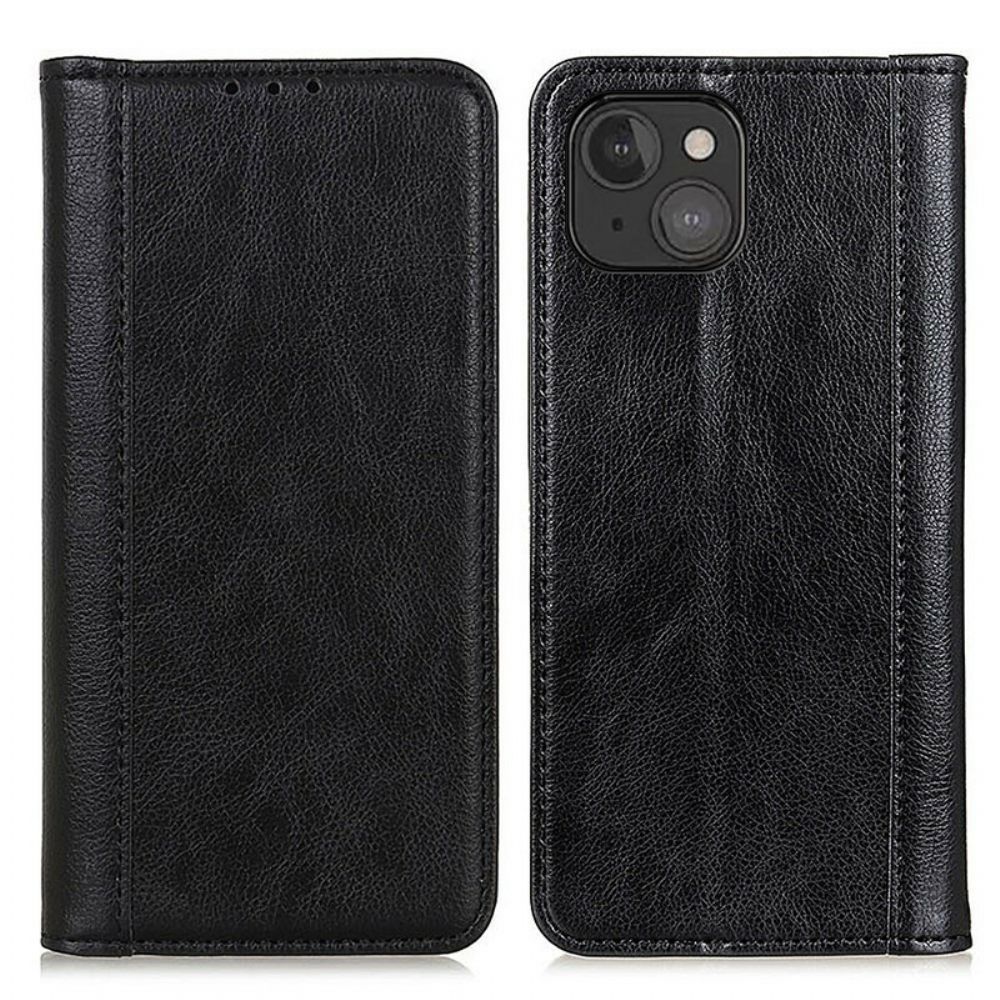 Bescherming Hoesje voor iPhone 13 Mini Folio-hoesje Elegance Split Litchi Leer