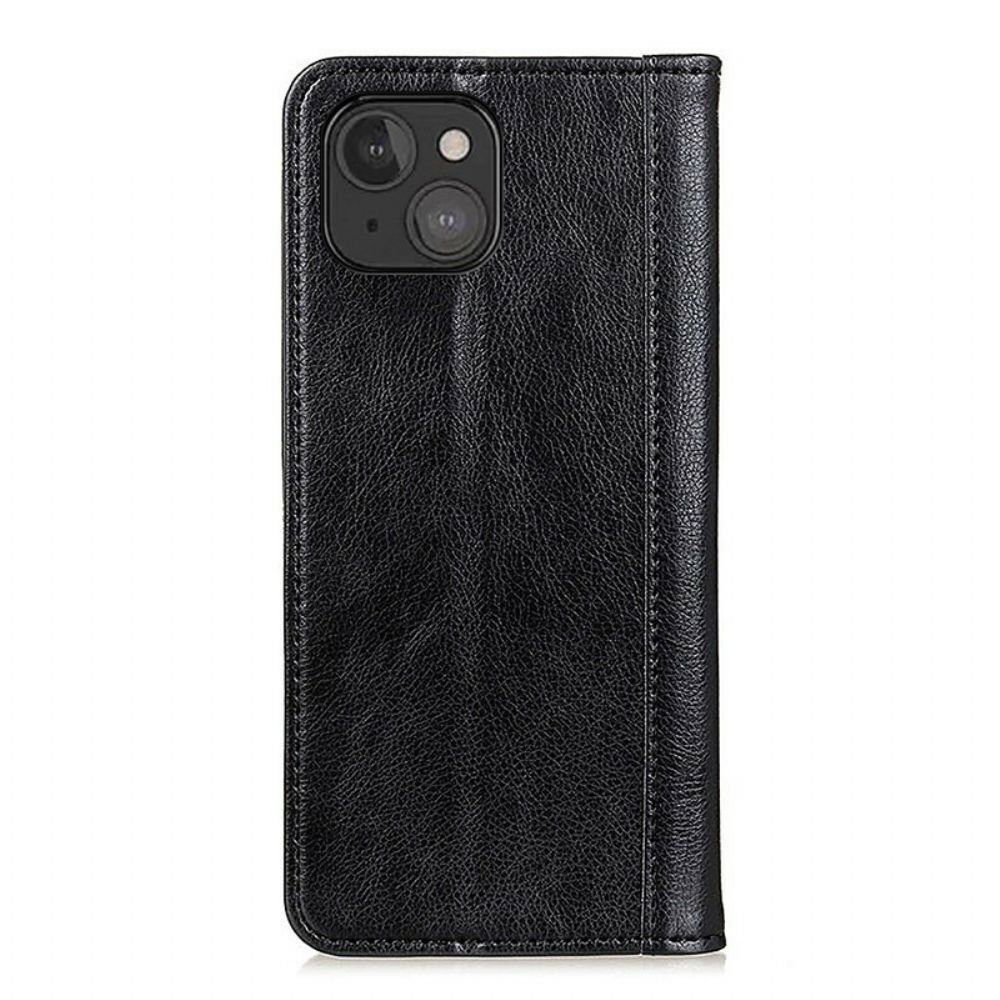 Bescherming Hoesje voor iPhone 13 Mini Folio-hoesje Elegance Split Litchi Leer