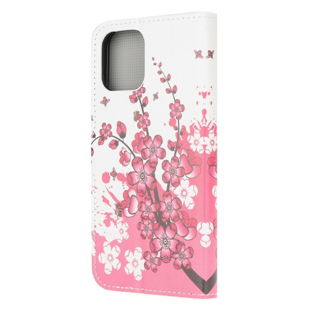 Flip Case voor iPhone 13 Mini Tropische Bloemen