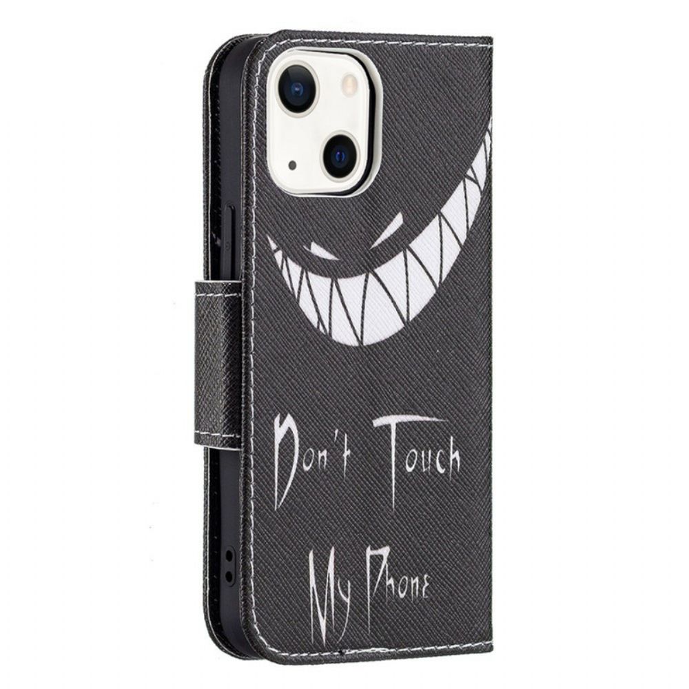 Folio-hoesje voor iPhone 13 Mini Duivelstelefoon