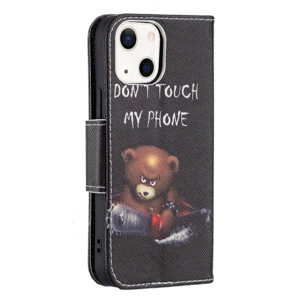 Folio-hoesje voor iPhone 13 Mini Gevaarlijke Beer