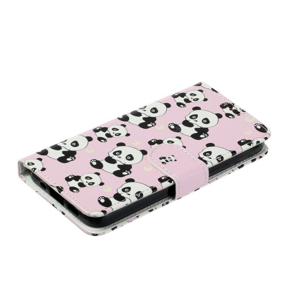 Folio-hoesje voor iPhone 13 Mini Meerdere Panda's