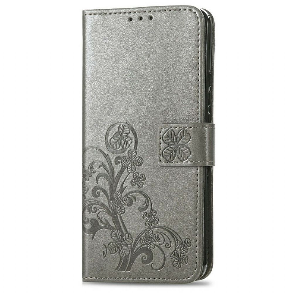 Folio-hoesje voor iPhone 13 Mini Met Ketting Thong Vlinders En Bloemen