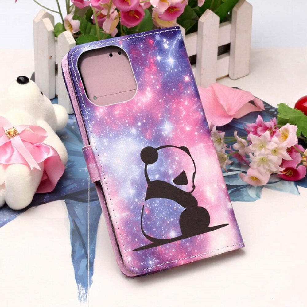 Folio-hoesje voor iPhone 13 Mini Panda Galaxy