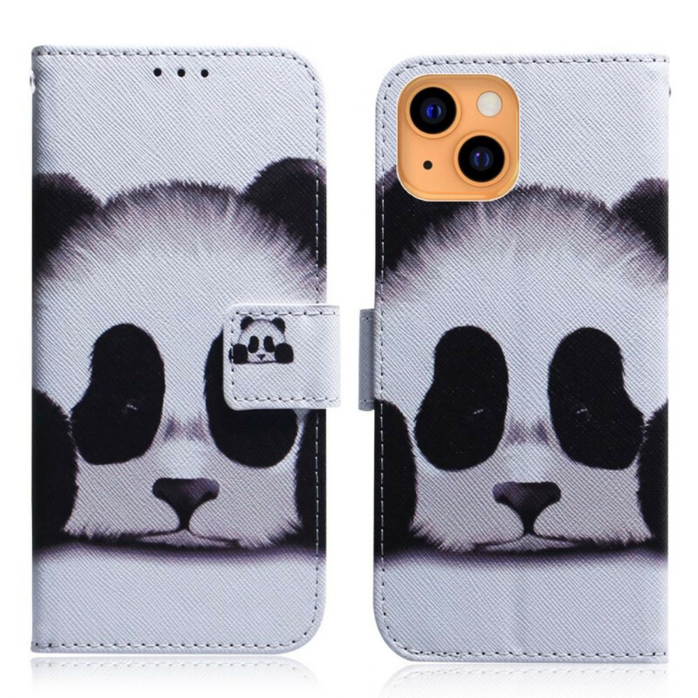 Folio-hoesje voor iPhone 13 Mini Pandagezicht