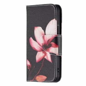 Folio-hoesje voor iPhone 13 Mini Roze Bloem