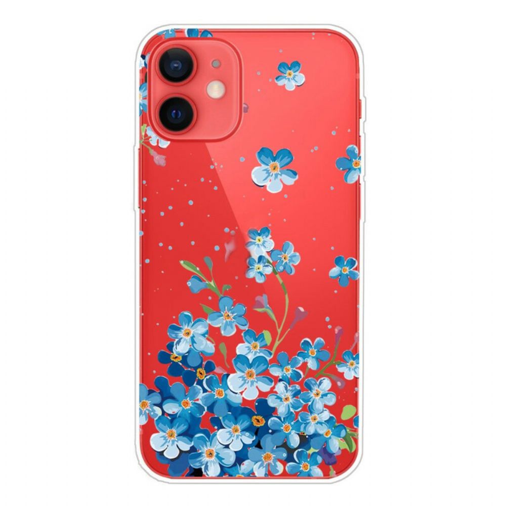 Hoesje voor iPhone 13 Mini Boeket Blauwe Bloemen