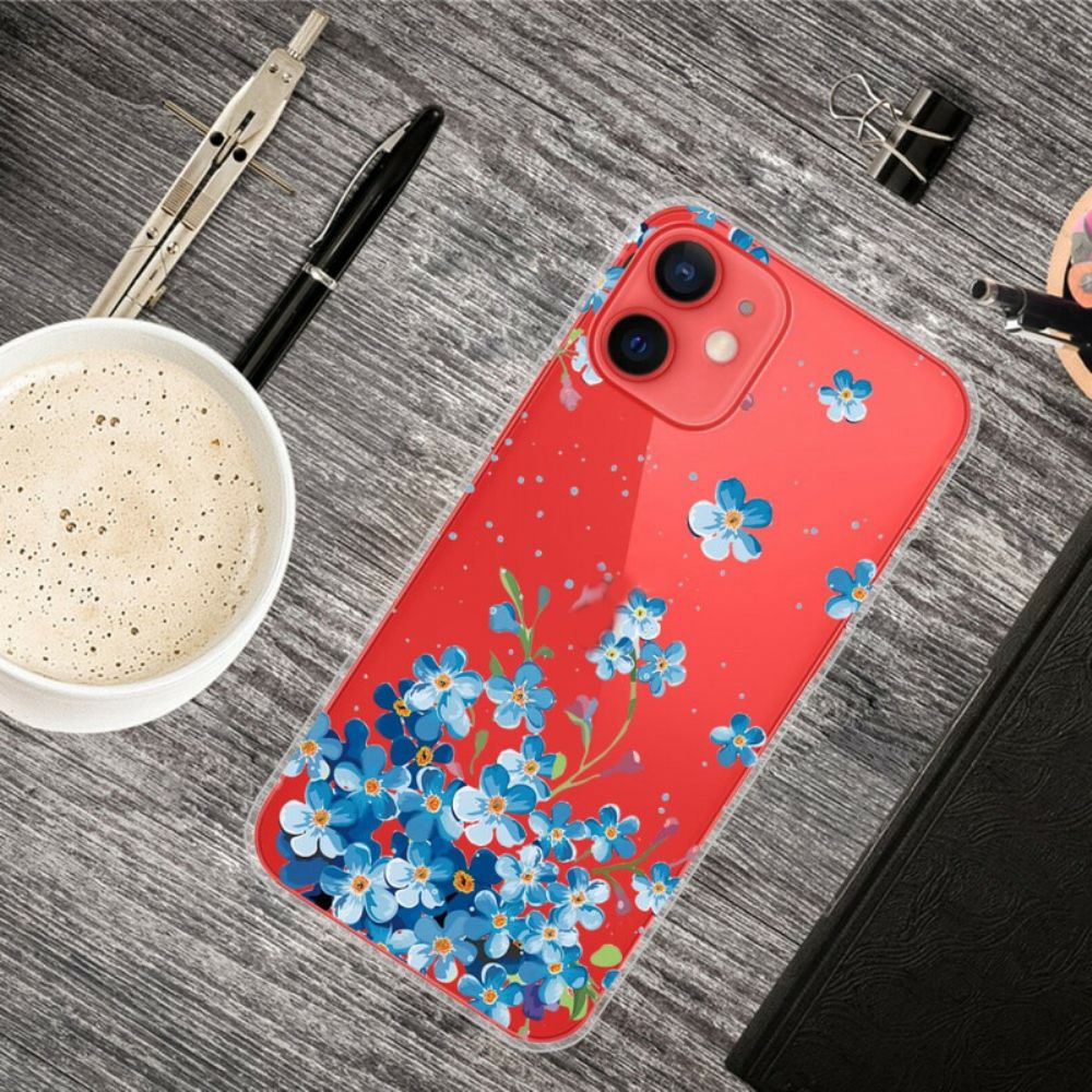 Hoesje voor iPhone 13 Mini Boeket Blauwe Bloemen