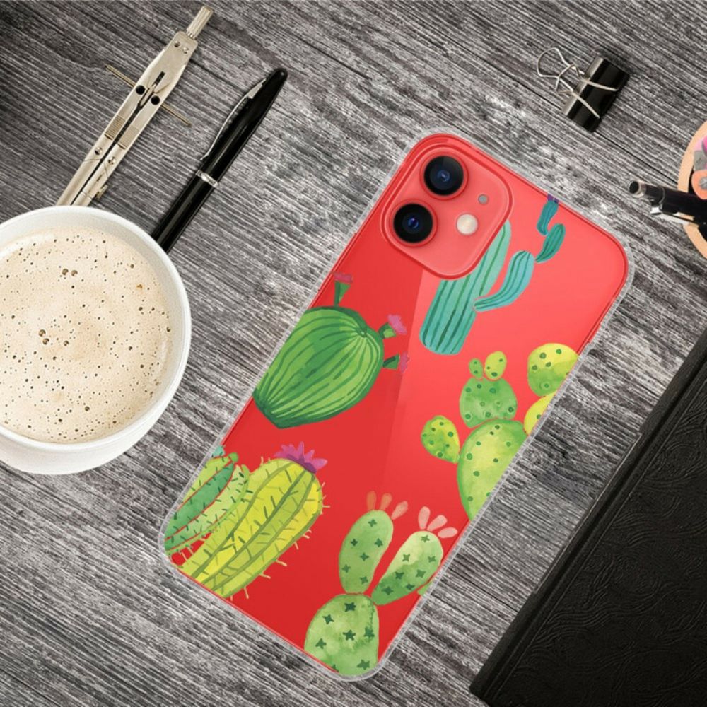 Hoesje voor iPhone 13 Mini Cactus Aquarel