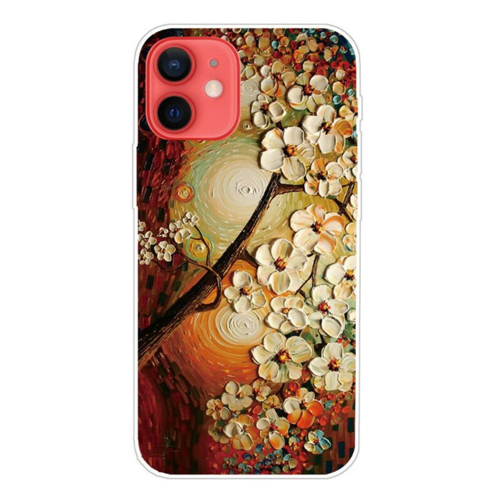 Hoesje voor iPhone 13 Mini Flexibele Bloemen