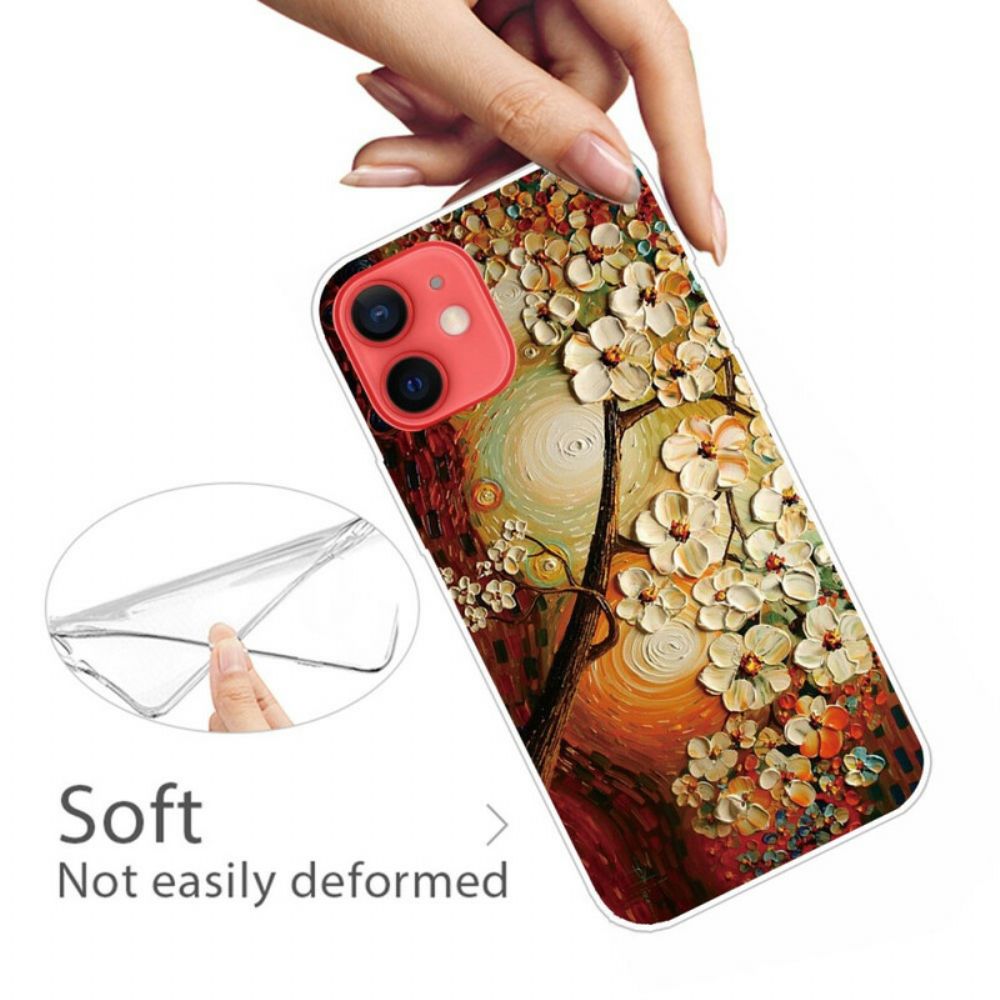 Hoesje voor iPhone 13 Mini Flexibele Bloemen