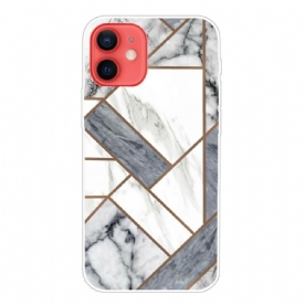 Hoesje voor iPhone 13 Mini Geweigerd Geometrisch Marmer