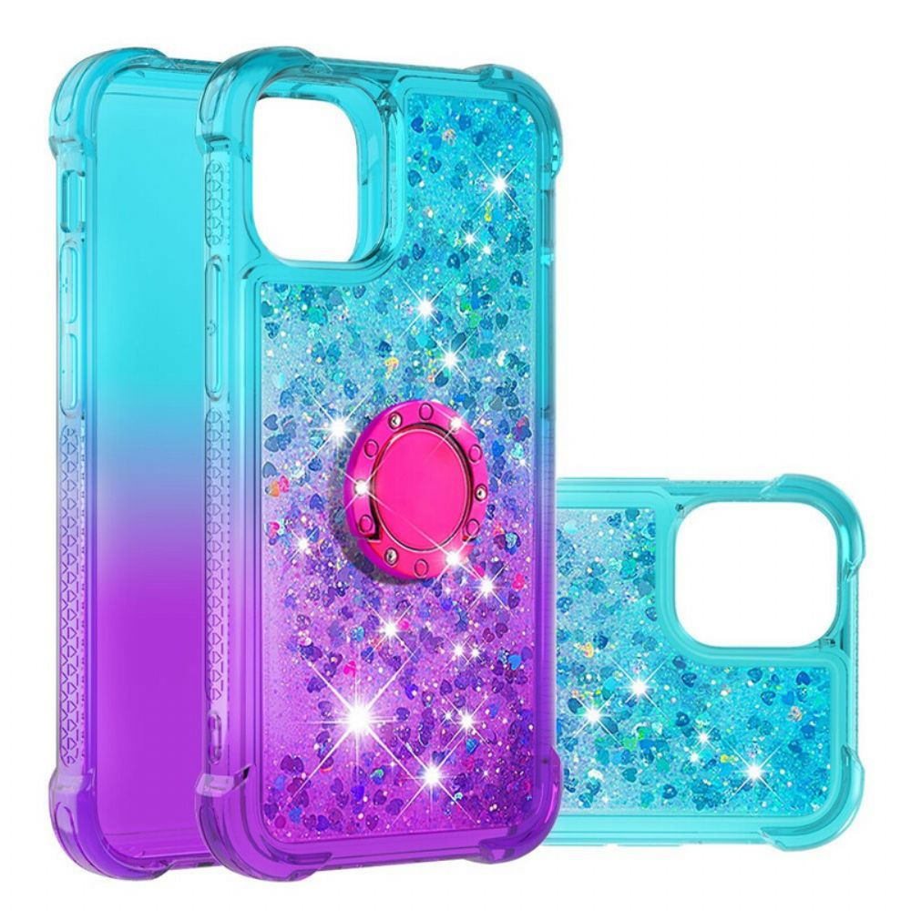 Hoesje voor iPhone 13 Mini Pailletten Ring-steun