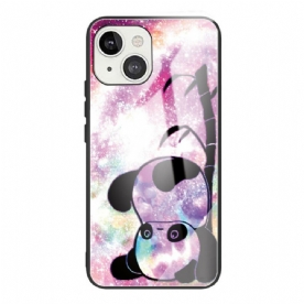 Hoesje voor iPhone 13 Mini Panda En Bamboe Gehard Glas