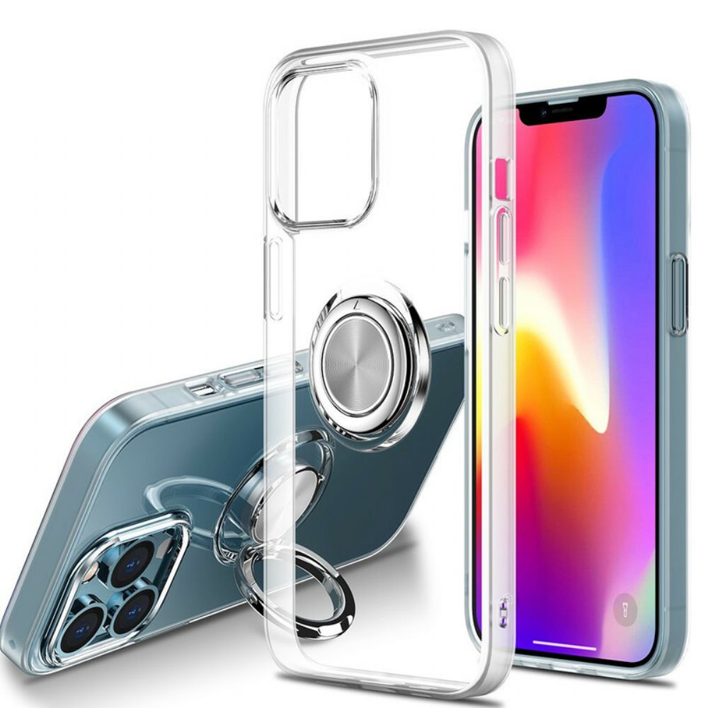 Hoesje voor iPhone 13 Mini Transparant Met Ring-support